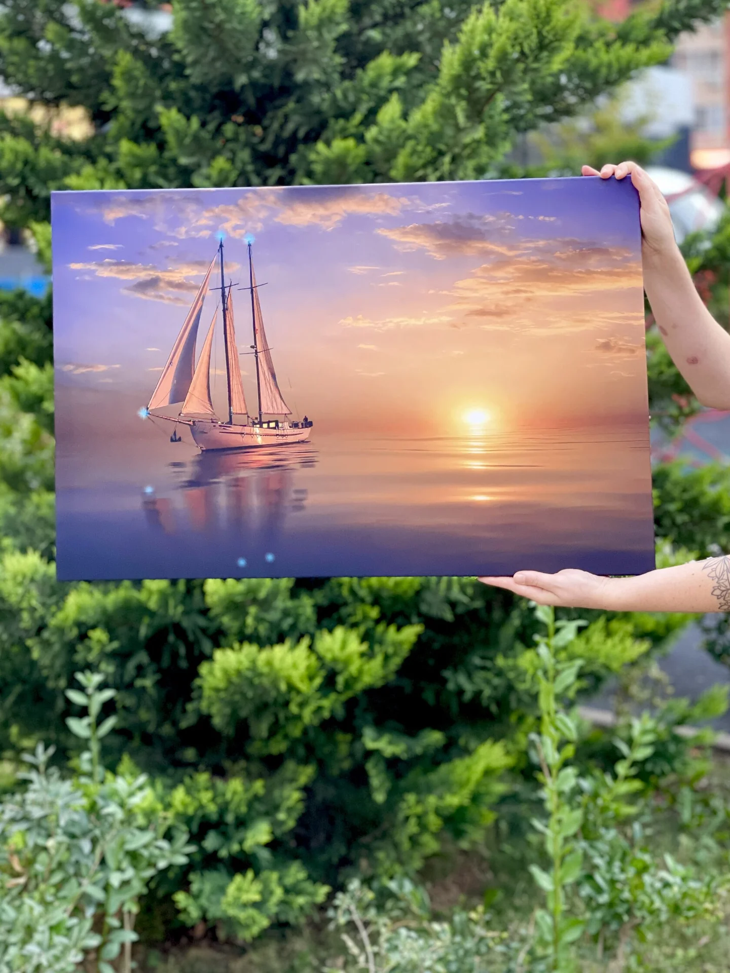 Картина с подсветкой "Спокойствие моря" 75x50 см - миниатюра 4