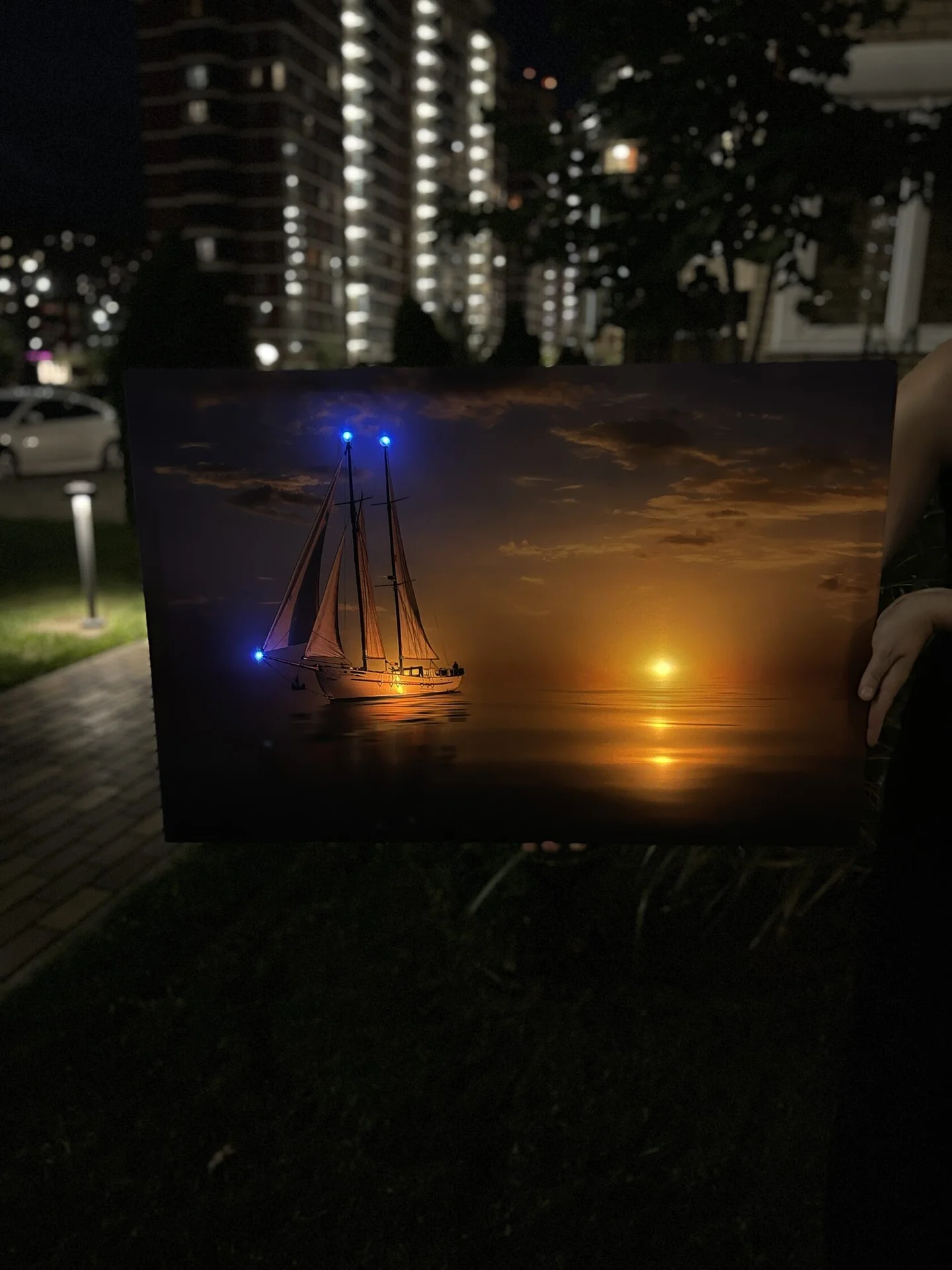 Картина с подсветкой "Спокойствие моря" 75x50 см - миниатюра 5