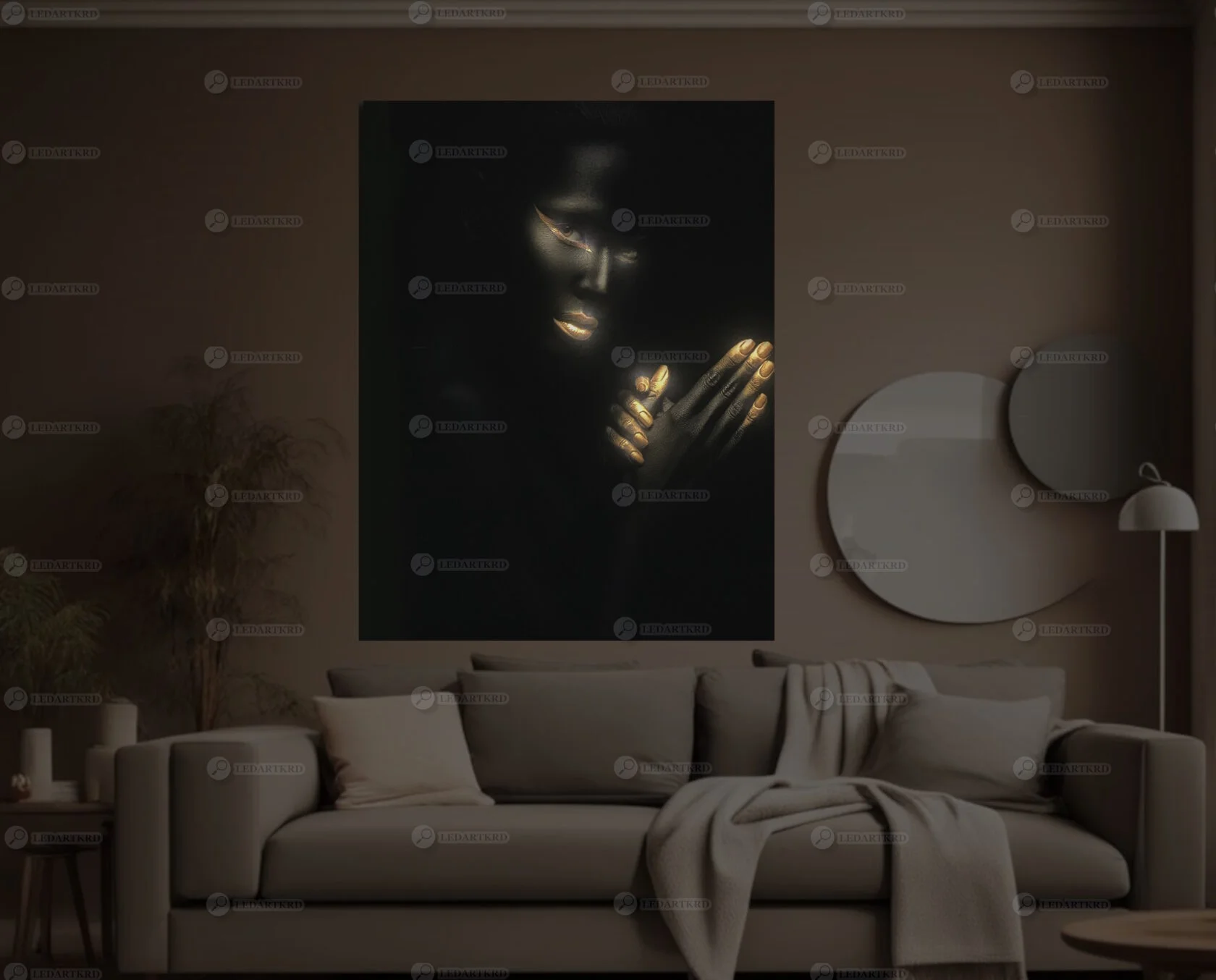 Картина с подсветкой "Ночная мелодия" 65x50 см - миниатюра 4