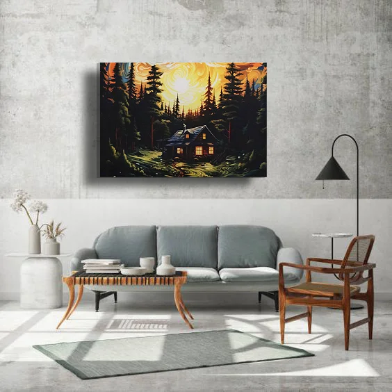 Картина с подсветкой "Лесной Этюд" 75x50 см - изображение 1