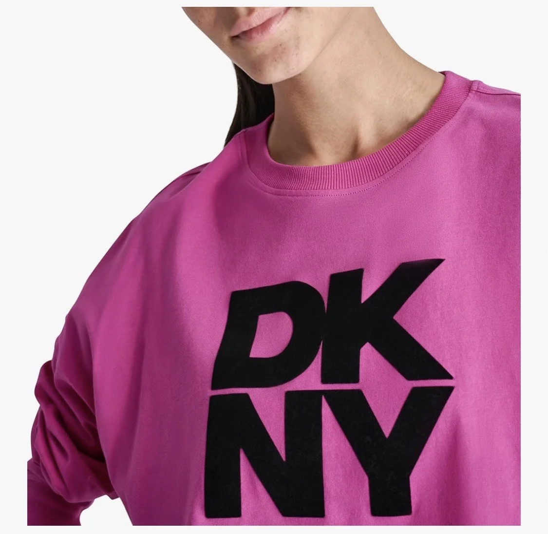 Новый лонгслив розовый DKNY Sport L 48 - изображение 1