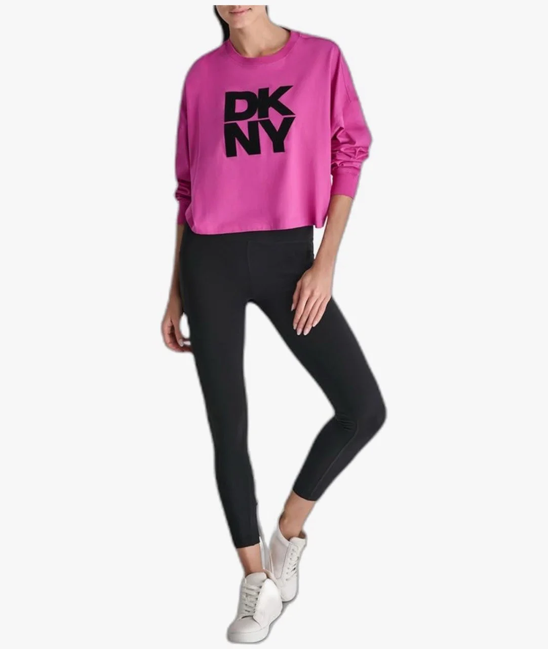 Новый лонгслив розовый DKNY Sport L 48 - миниатюра 7