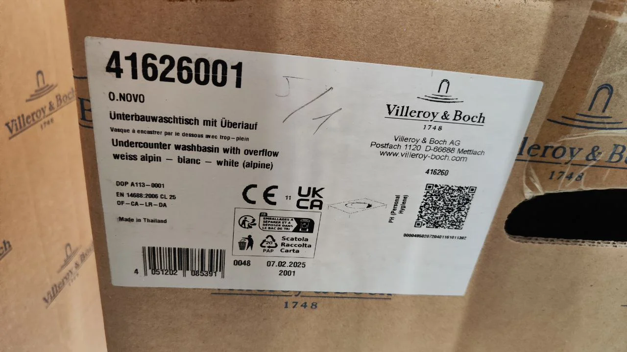 Раковина Villeroy & Boch O Novo 41626001 60х35 с - миниатюра 3