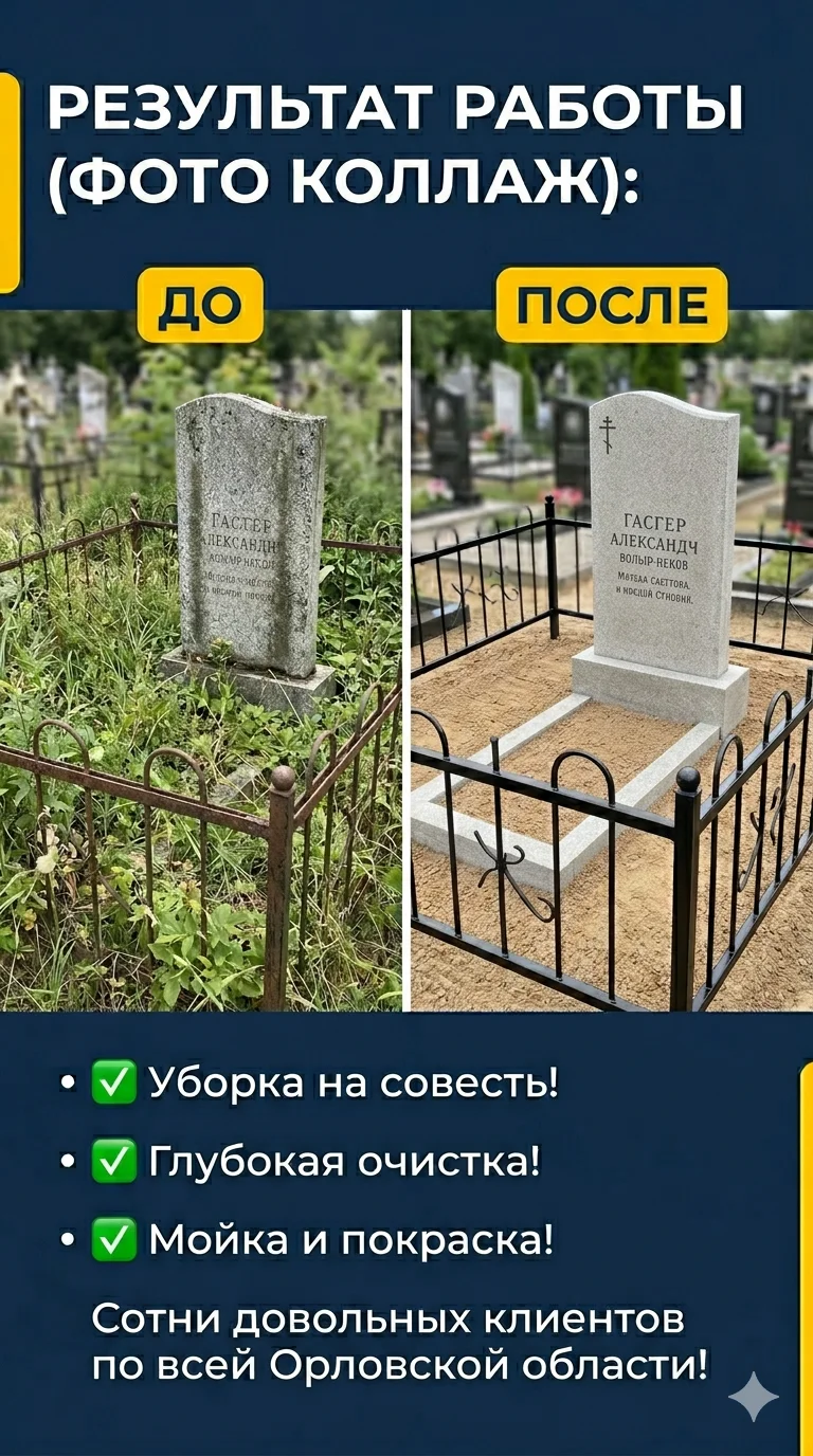 Уборка могил / Уход за местами захоронений - миниатюра 6