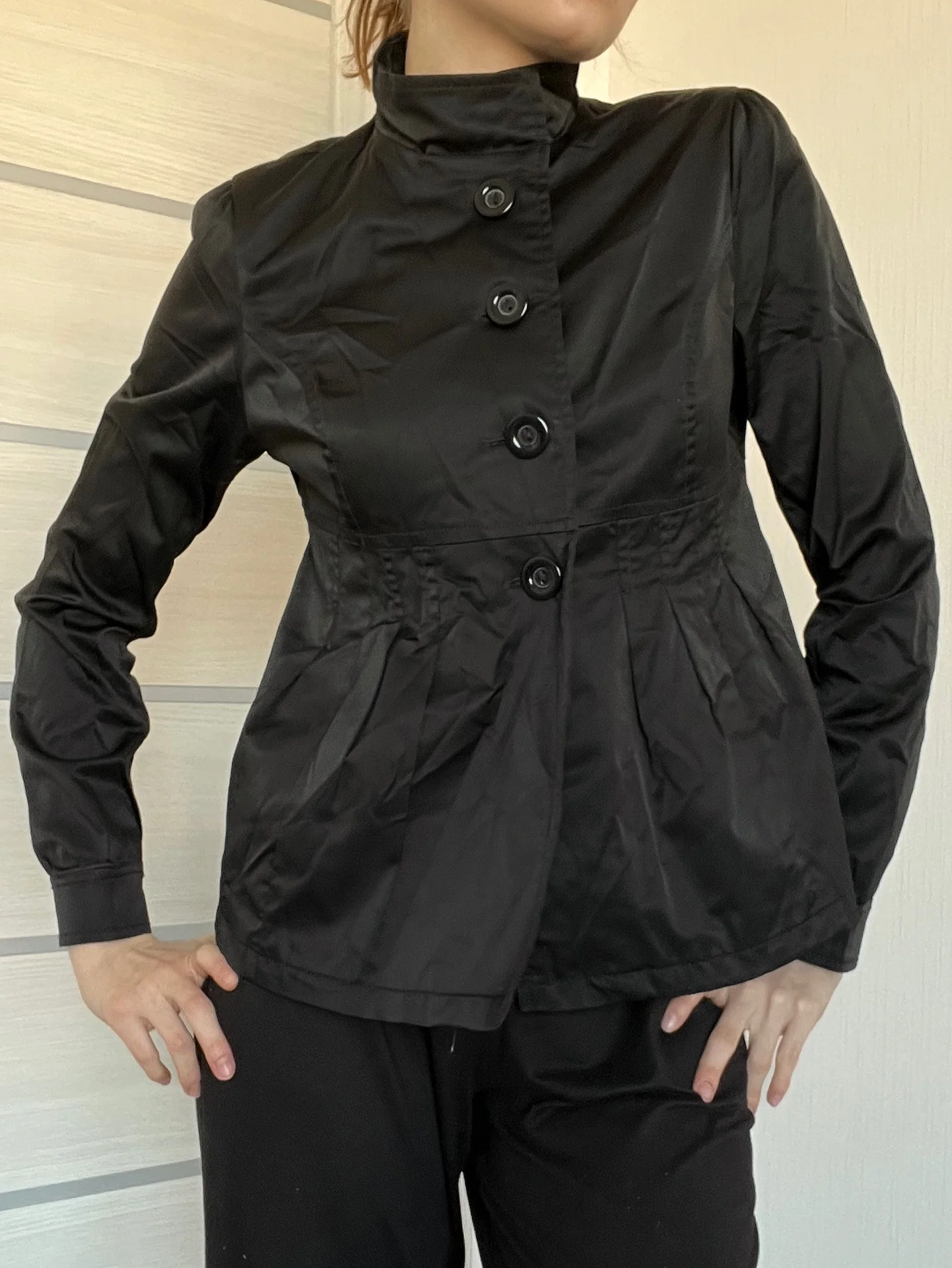 Укороченный винтажный тренч ZARA TRF - миниатюра 4