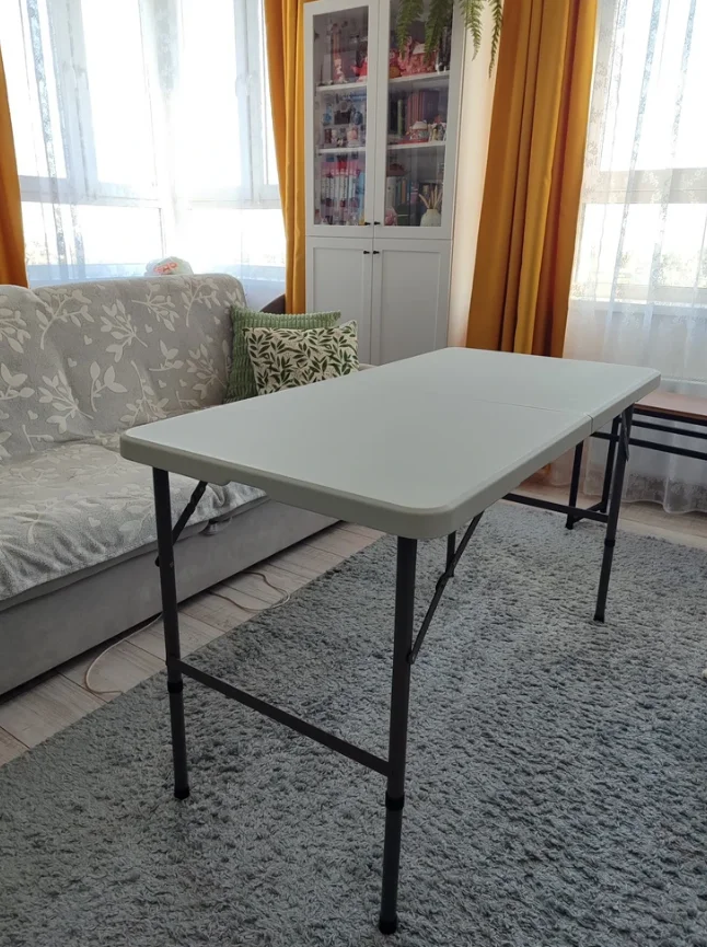 Стол складной RedSino пластиковый 122×61×74 см, до 80 кг - изображение 1