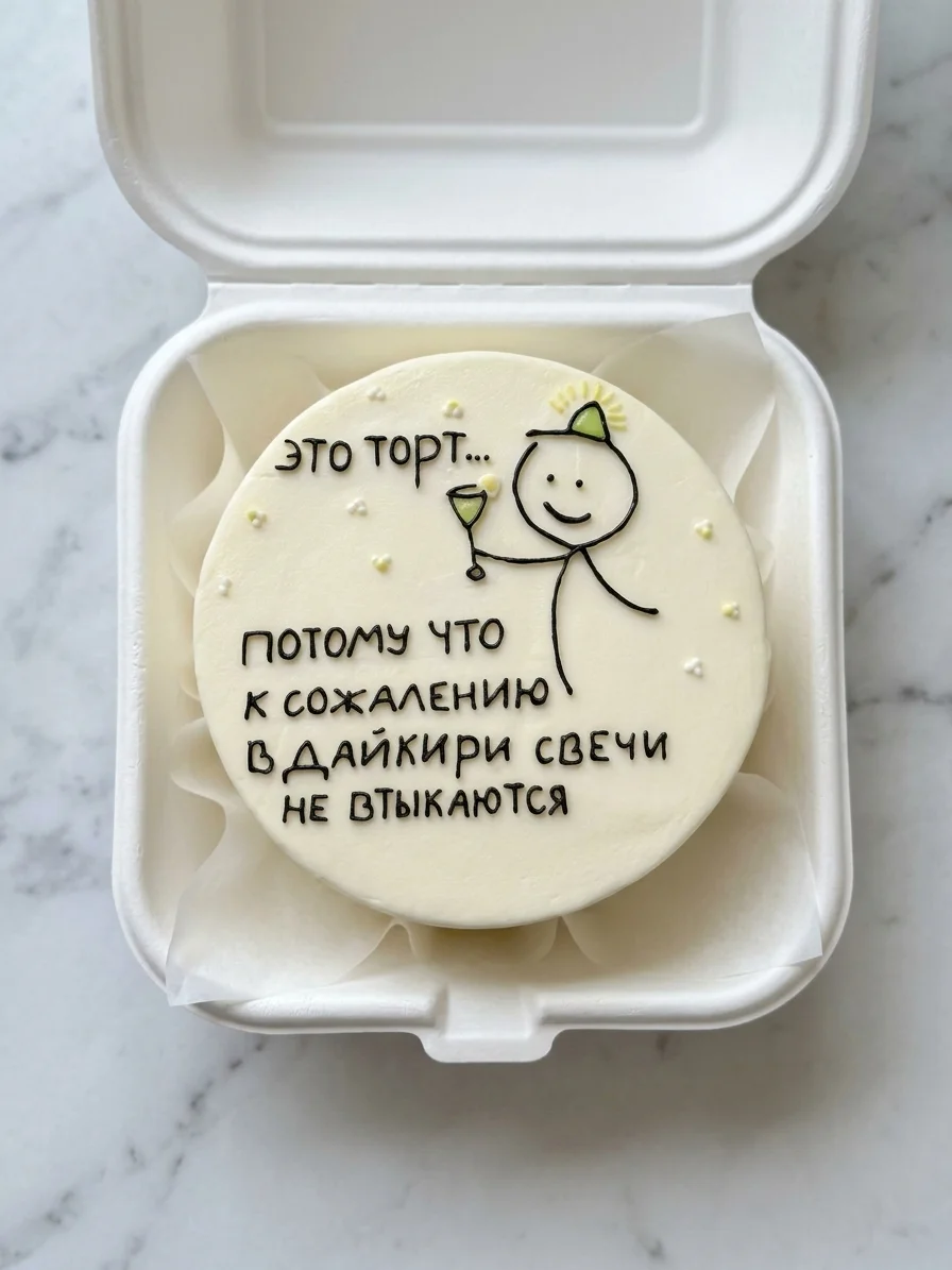 Бенто торт на день рождения «Это торт, потому что» - изображение 1