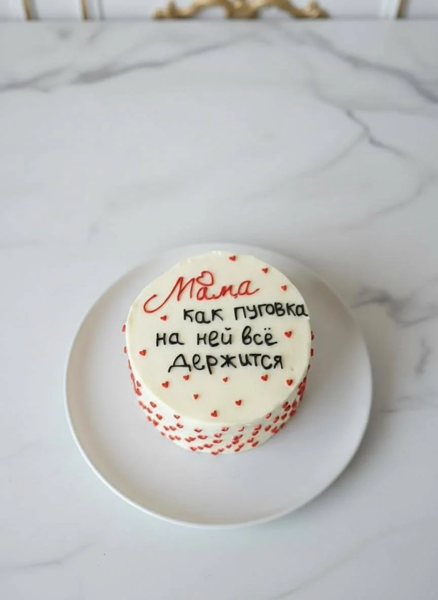 Бенто торт маме «Мама как пуговка» - изображение 1