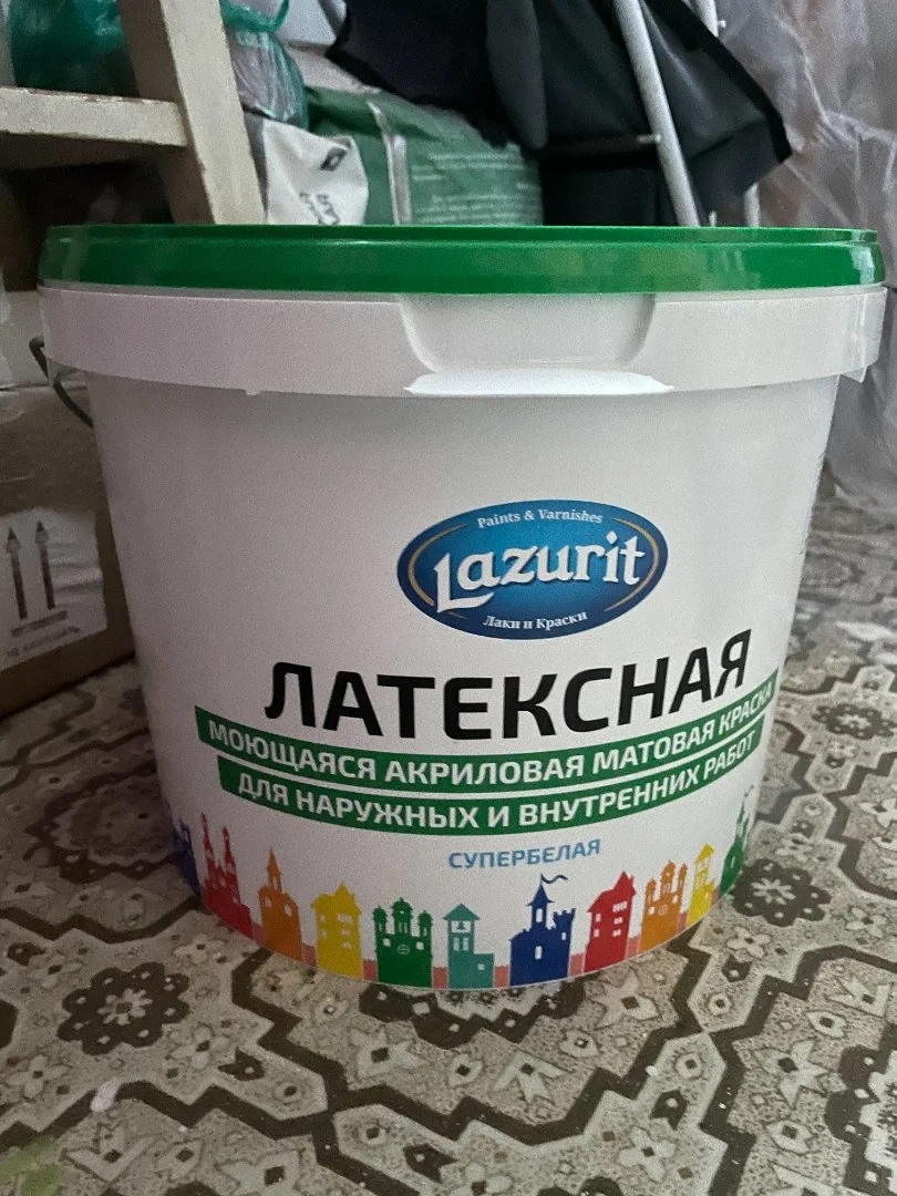 Краска латексная (акриловая) для стен и потолков - миниатюра 2