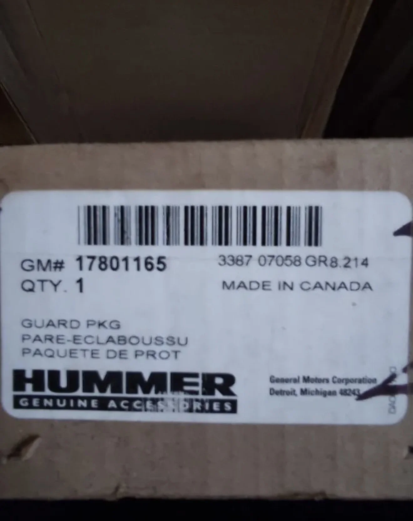 Hummer H3 Брызговики передние (оригинал-GM) - миниатюра 4