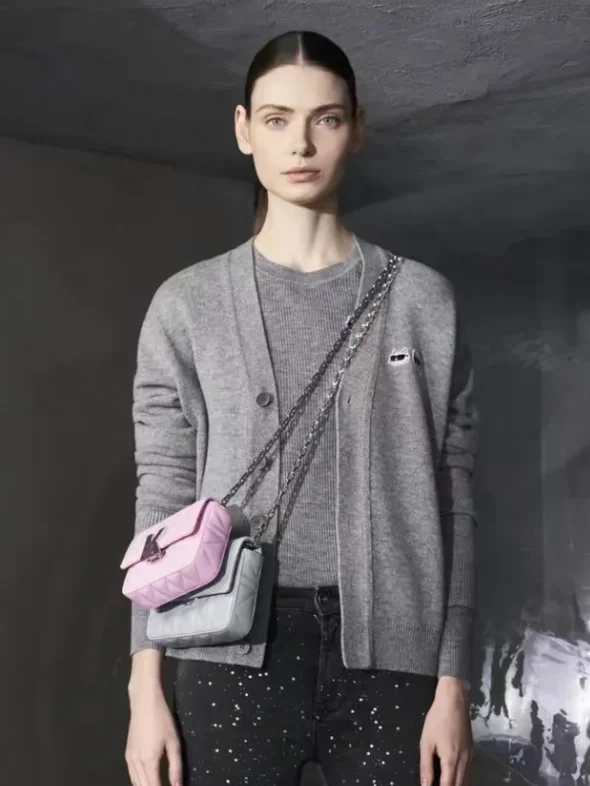 Кардиган женский Karl Lagerfeld новый S, M (серый) - изображение 1