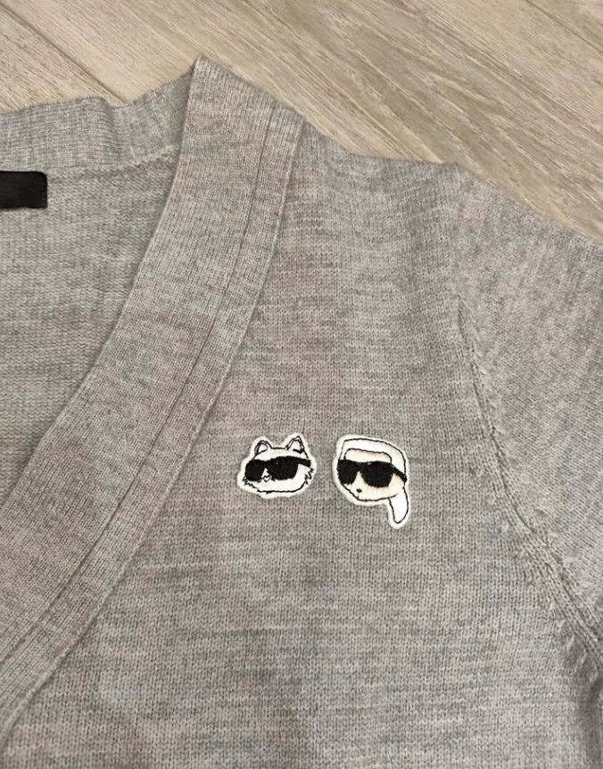 Кардиган женский Karl Lagerfeld новый S, M (серый) - миниатюра 8