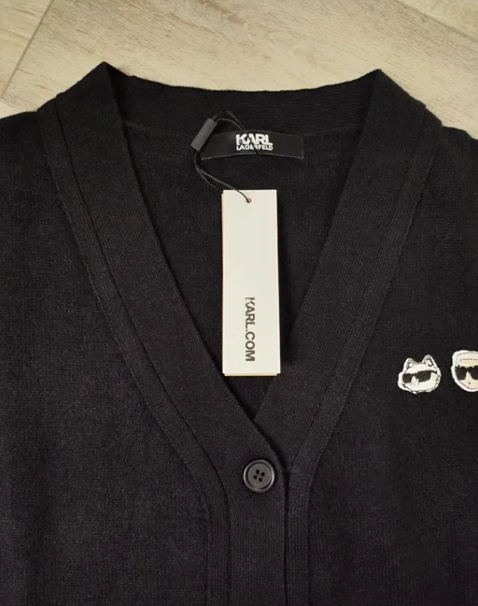Кардиган женский Karl Lagerfeld новый M/L (черный) - миниатюра 2