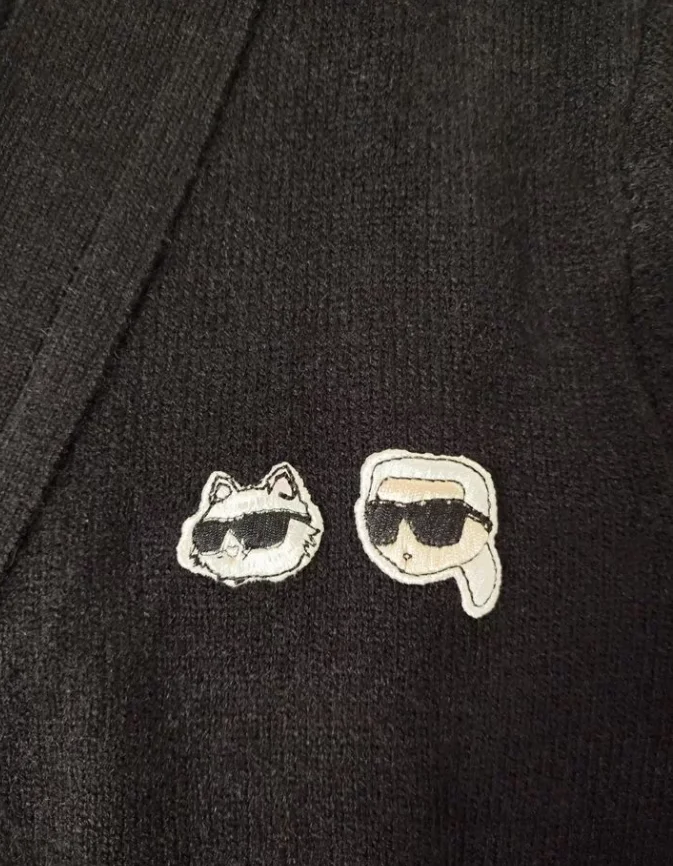 Кардиган женский Karl Lagerfeld новый M/L (черный) - миниатюра 3