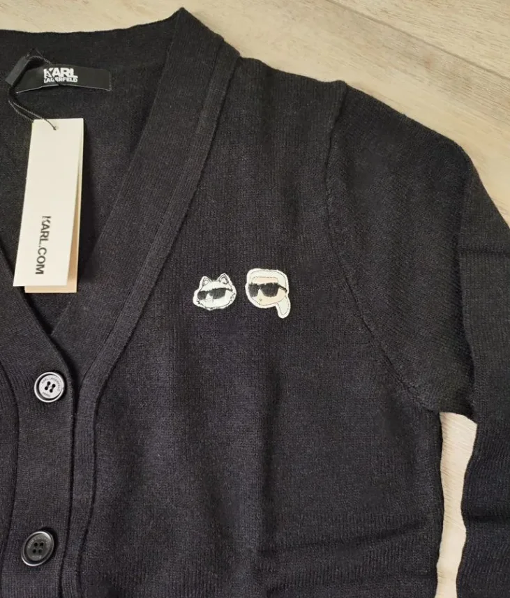 Кардиган женский Karl Lagerfeld новый M/L (черный) - миниатюра 4