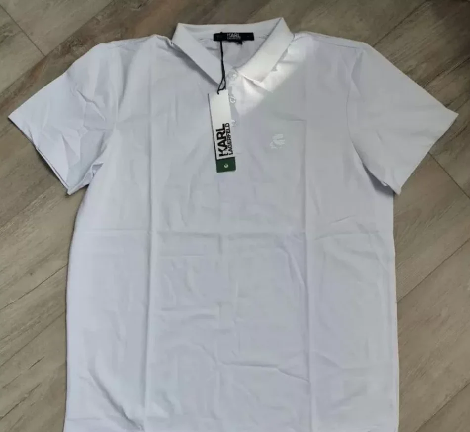 Поло рубашка Karl Lagerfeld мужская новая белая 2XL - миниатюра 3