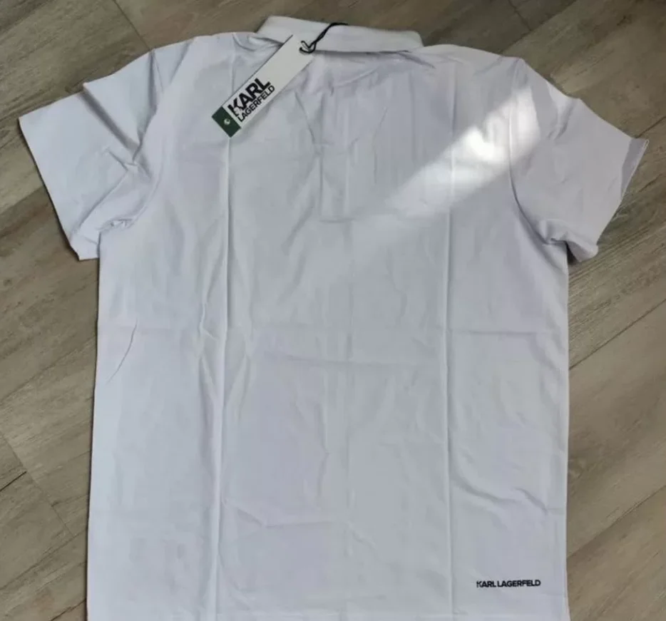 Поло рубашка Karl Lagerfeld мужская новая белая 2XL - миниатюра 4