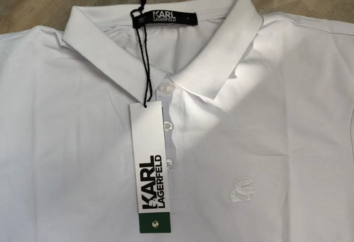 Поло рубашка Karl Lagerfeld мужская новая белая 2XL - миниатюра 7