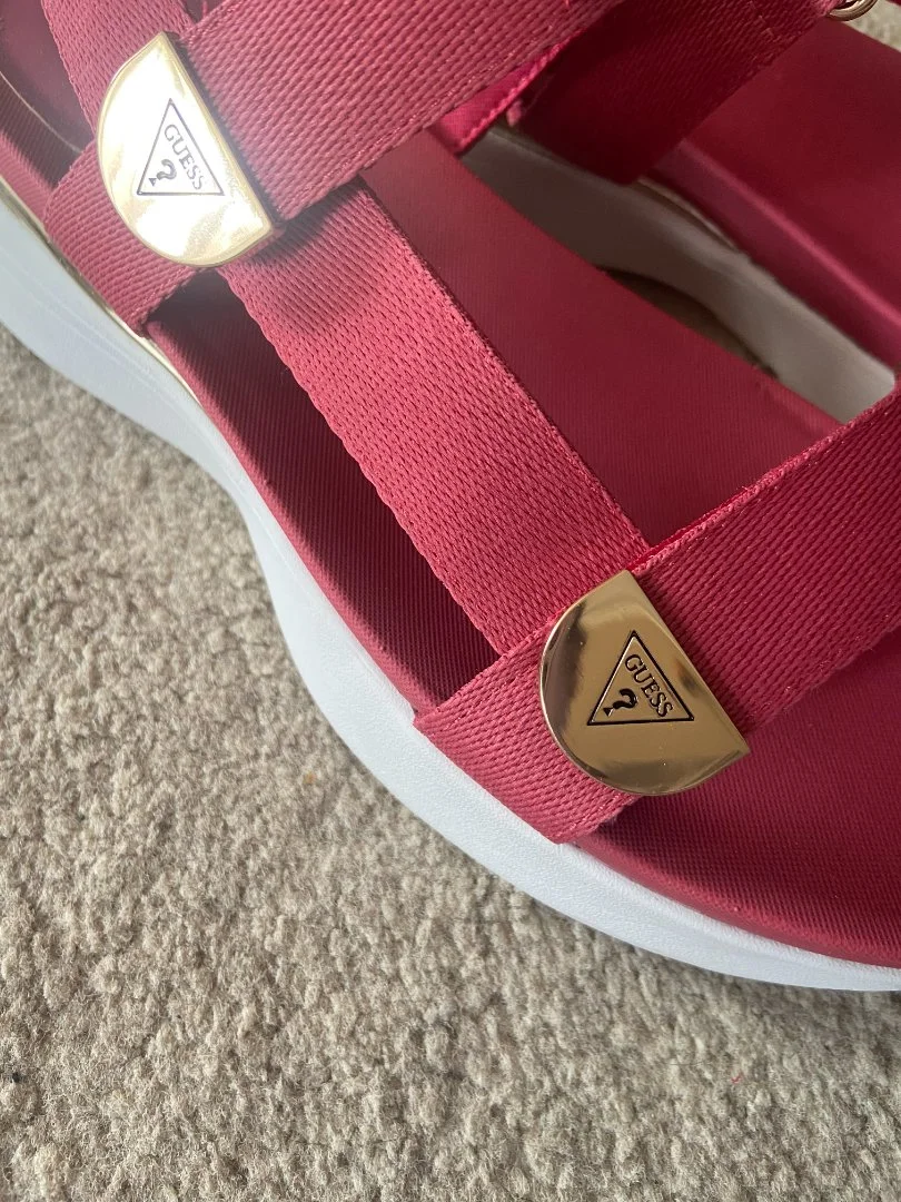Сандалии босоножки женские Guess 39-40 розовые новые - миниатюра 5