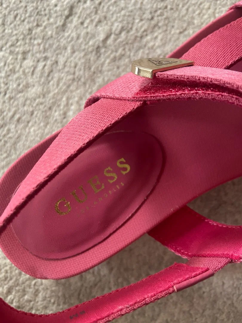 Сандалии босоножки женские Guess 39-40 розовые новые - миниатюра 7