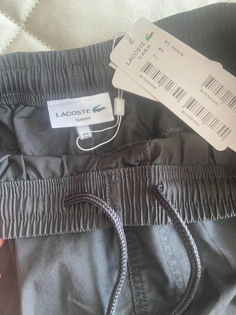 Шорты мужские Lacoste новые оригинал XL серые - миниатюра 3