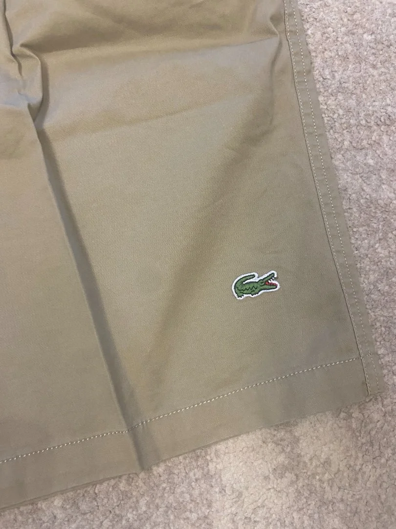 Шорты мужские Lacoste новые оригинал XL бежевые - миниатюра 4