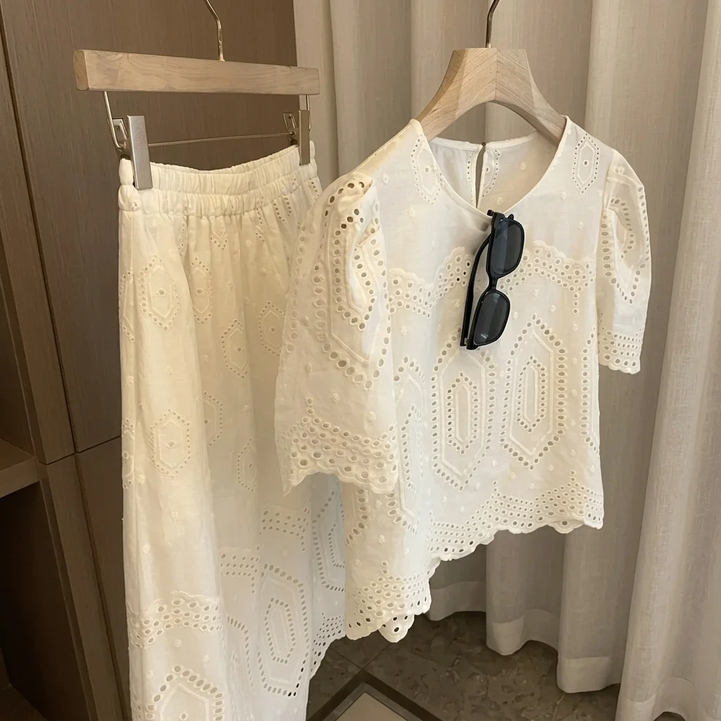 Женский комплект топ юбка хлопок шитье новый XS, S