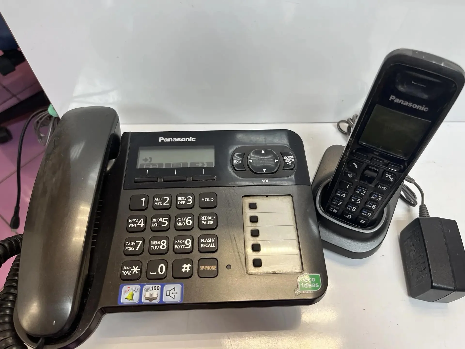 Стационарный телефон Panasonic, 2 в 1 - миниатюра 2