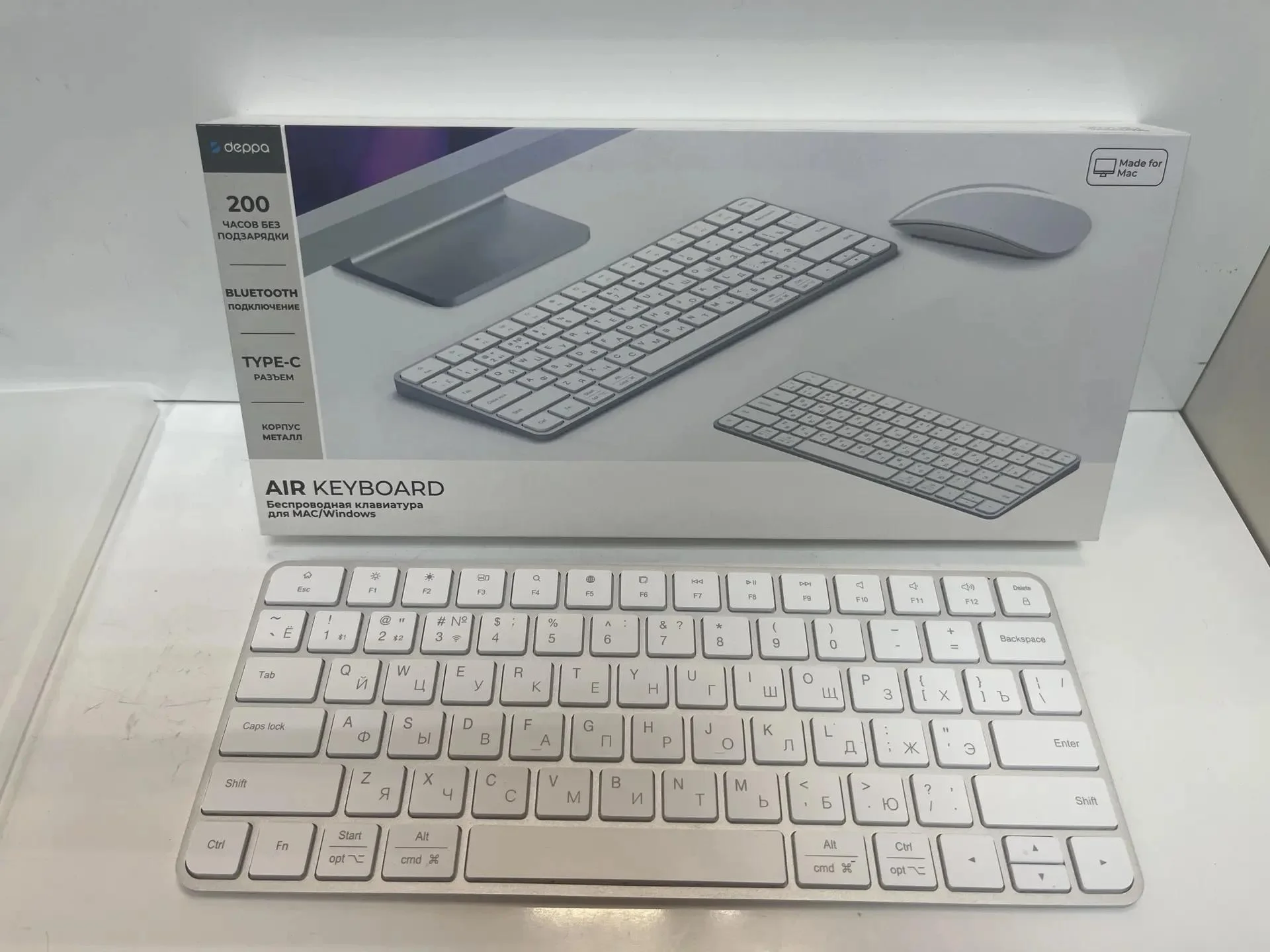 Клавиатура беспроводная Deppa Air Keyboard цвет белый - изображение 1
