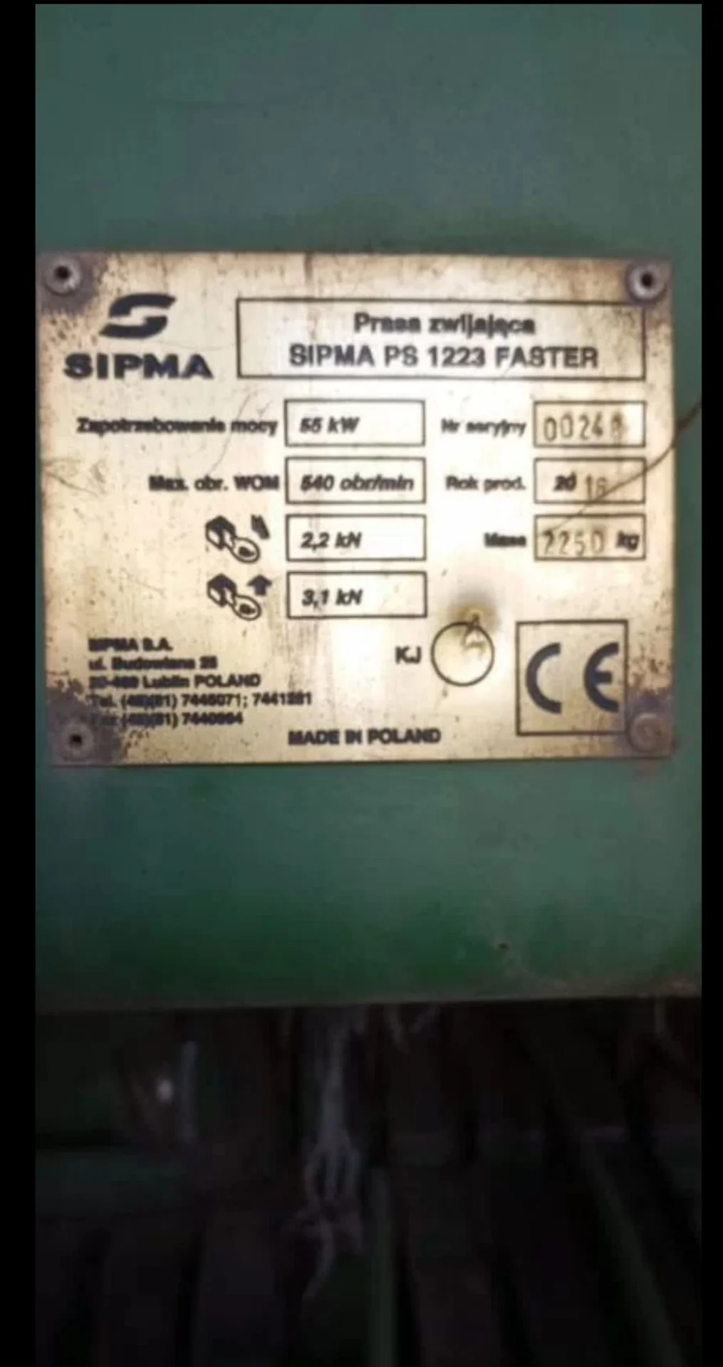 Пресс- подборщик SIPMA 1223 - FASTER - миниатюра 4