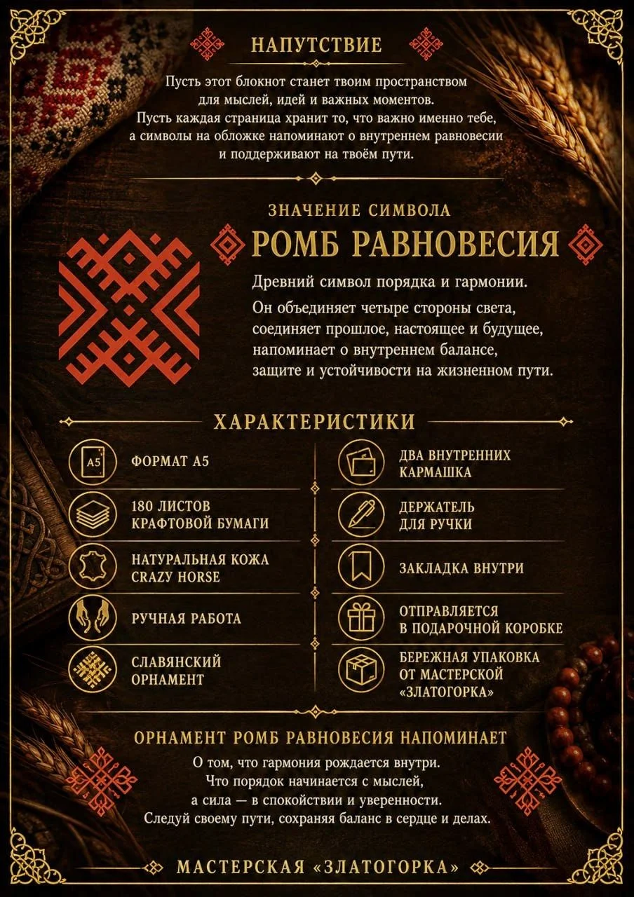 Кожаный Блокнот «Равновесие» - миниатюра 2