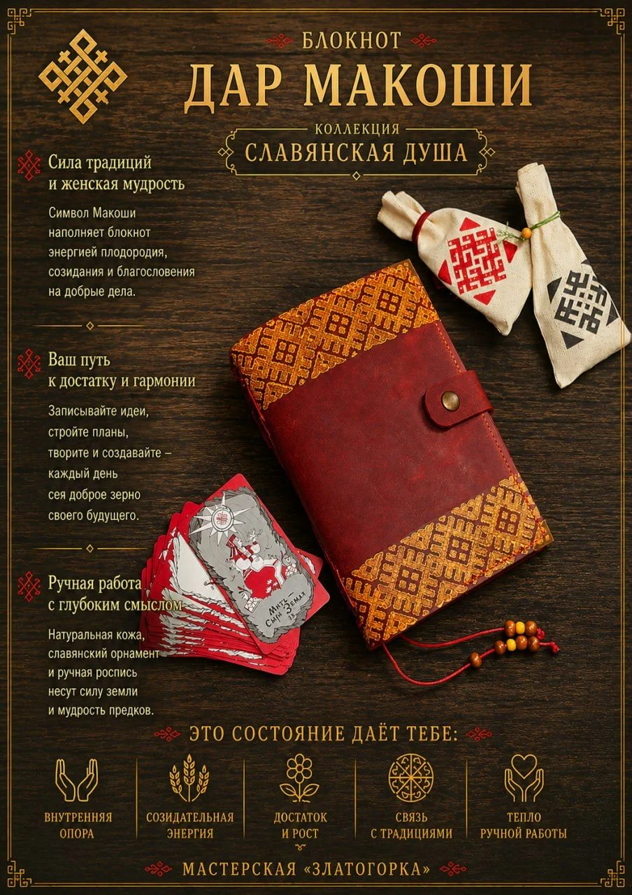 Кожаный блокнот Дар Макоши - миниатюра 5