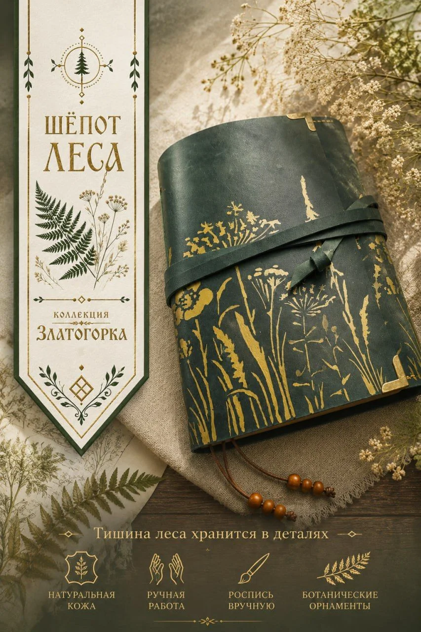 Кожаный блокнот "Шелест трав" - миниатюра 6