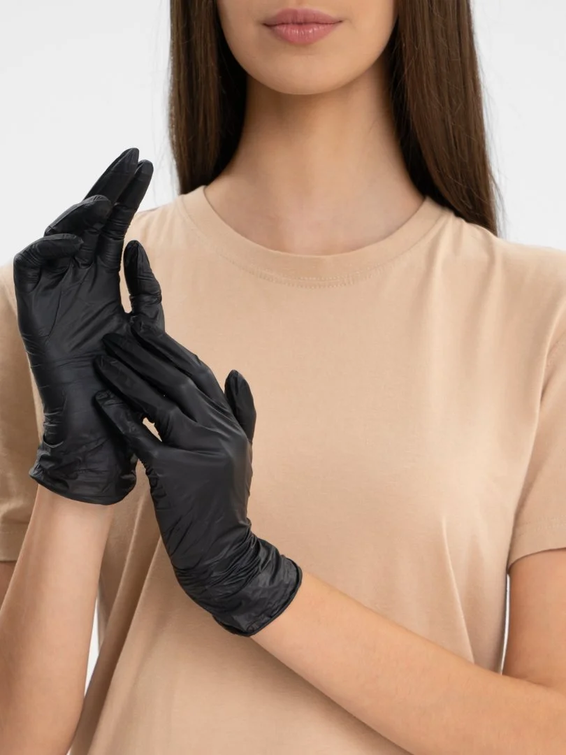 Перчатки нитрилово-виниловые S, M, L , XL - миниатюра 3
