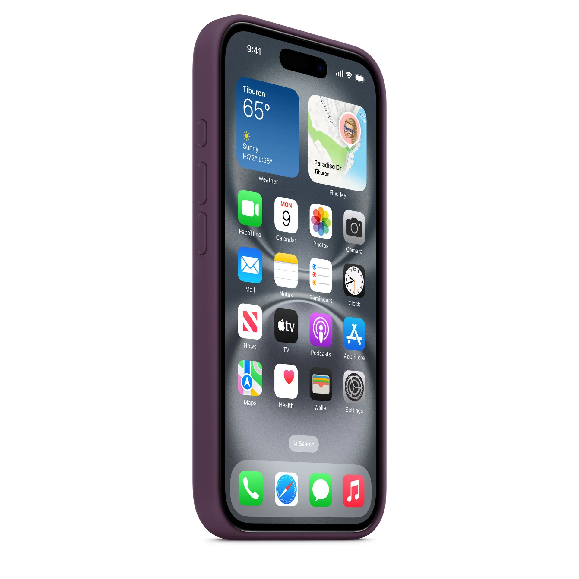 Чехол Apple iPhone 16 Silicone Case with MagSafe (Plum) - миниатюра 6