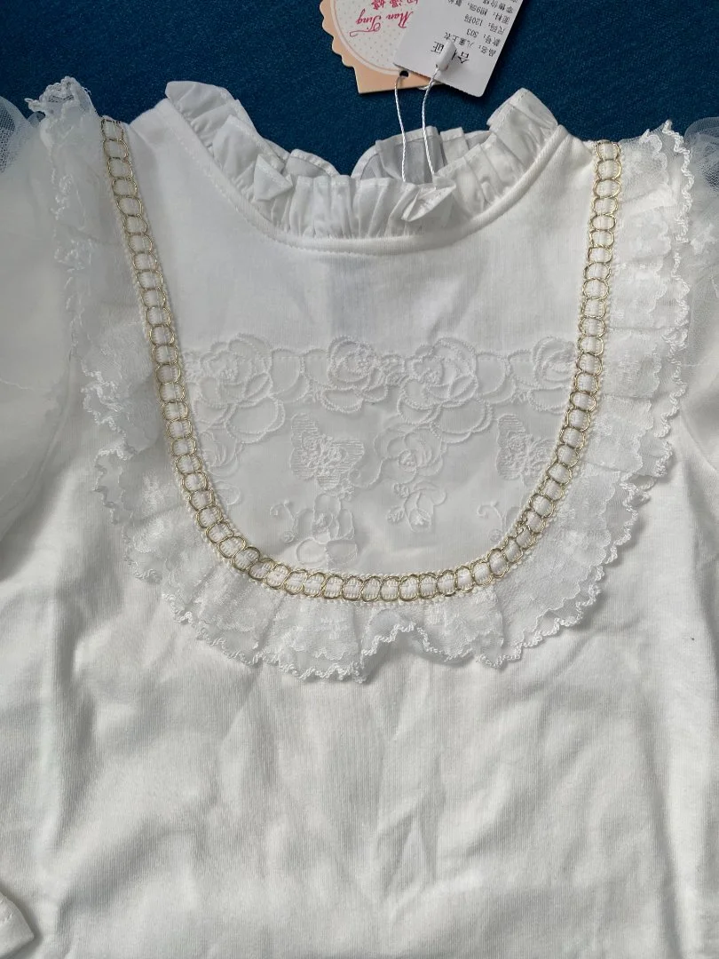 Блузка школьная с длинным рукавом нарядная 116 - миниатюра 5