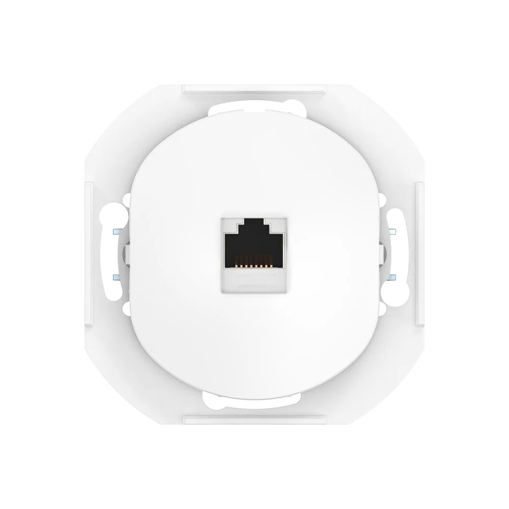 Розетка скрытой установки компьютерная CADUCEUS ALING EON с модулем Keystone RJ45 8P8C, cat.6A, FTP, - миниатюра 2