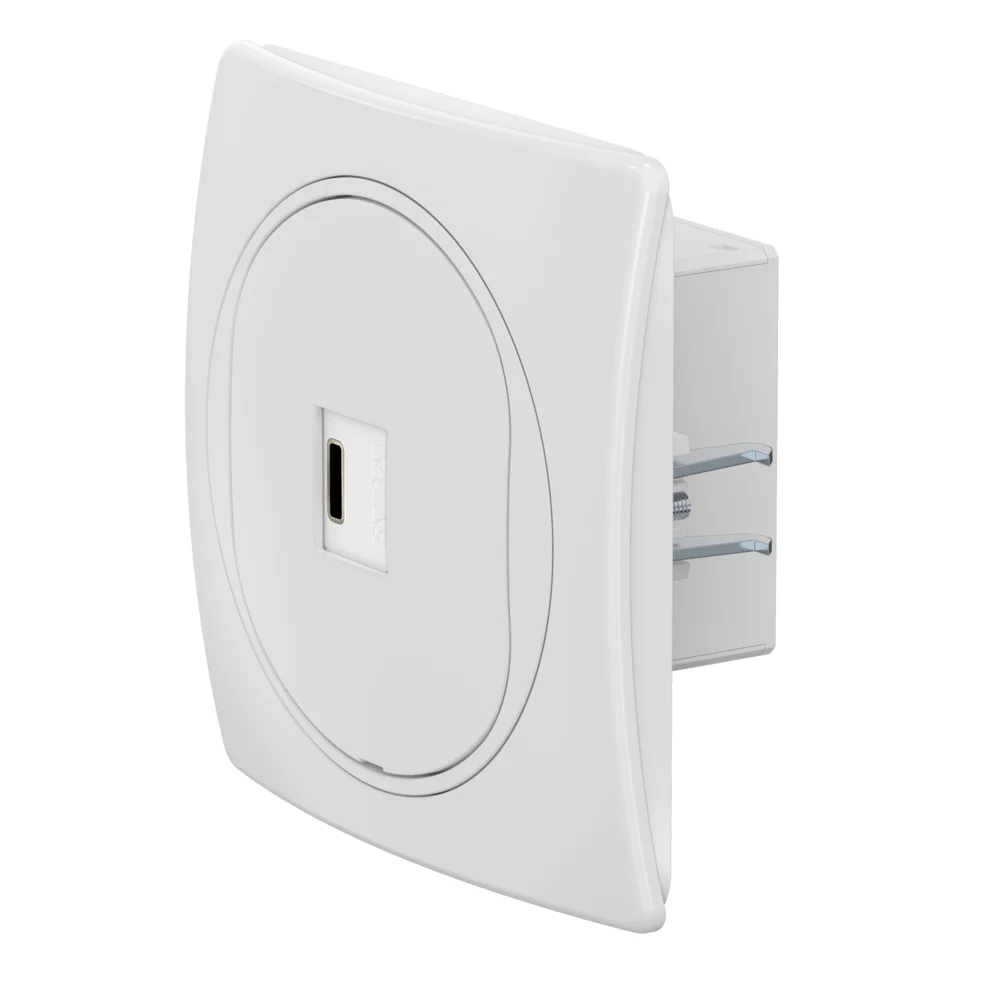 Розетка скрытой установки CADUCEUS ALING EON USB тип С для зарядки 1-го устройства, 3А, 5В=, 250В~ - изображение 1