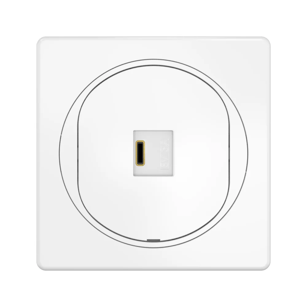 Розетка скрытой установки CADUCEUS ALING EON USB тип С для зарядки 1-го устройства, 3А, 5В=, 250В~ - миниатюра 2