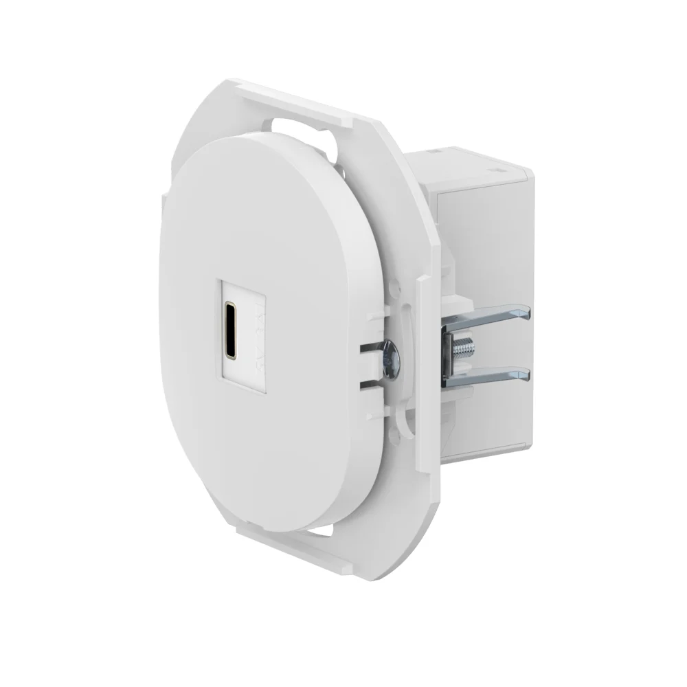 Розетка скрытой установки CADUCEUS ALING EON USB тип С для зарядки 1-го устройства, 3А, 5В=, 250В~, - изображение 1