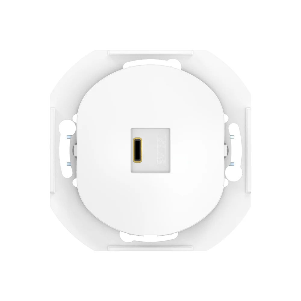 Розетка скрытой установки CADUCEUS ALING EON USB тип С для зарядки 1-го устройства, 3А, 5В=, 250В~, - миниатюра 2