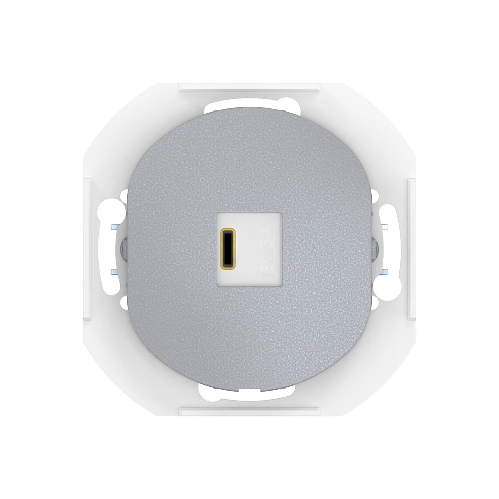 Розетка скрытой установки CADUCEUS ALING EON USB тип С для зарядки 1-го устройства, 3А, 5В=, 250В~, - миниатюра 5