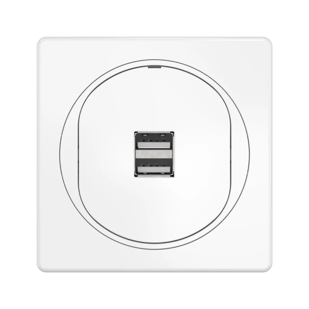 Розетка скрытой установки CADUCEUS ALING EON USB тип A для зарядки устройств, двойная, 2,1А, 5В=, 25 - миниатюра 2