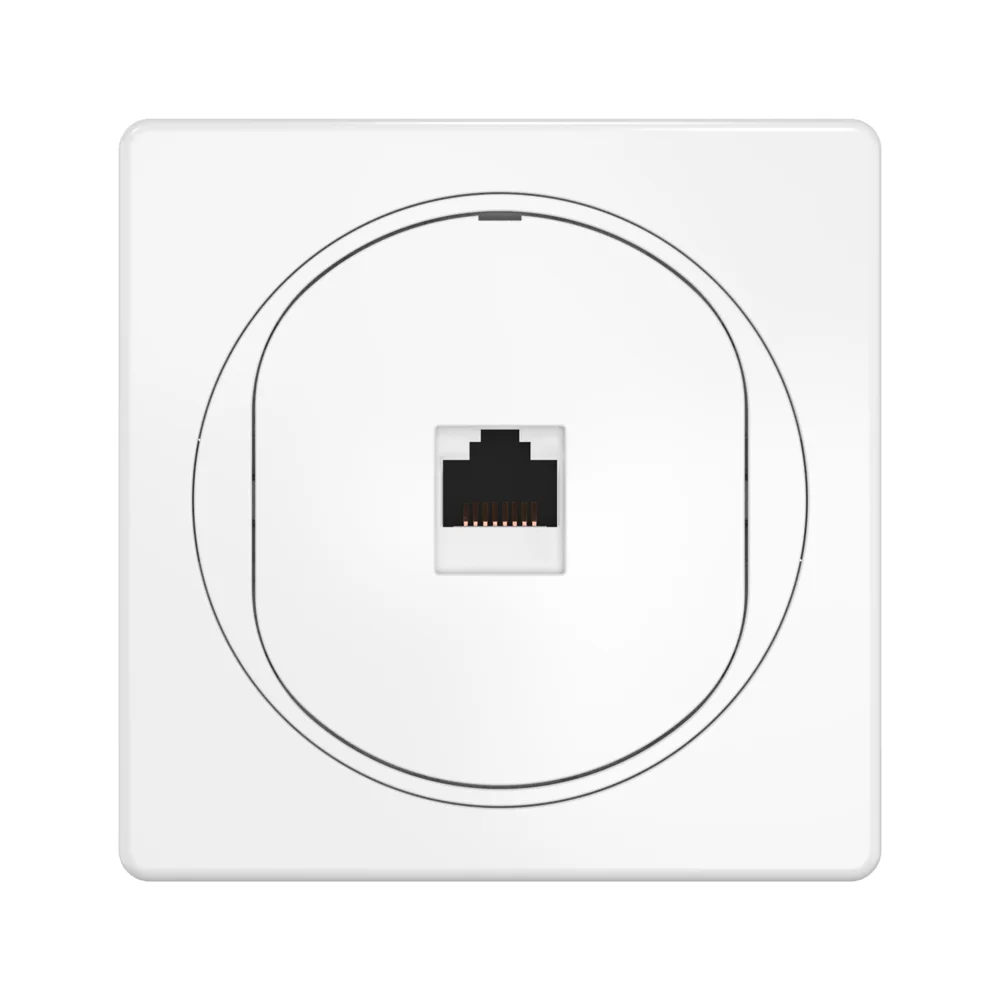 Розетка скрытой установки компьютерная CADUCEUS ALING EON с модулем Keystone RJ45 8P8C, cat.6A, UTP - миниатюра 2
