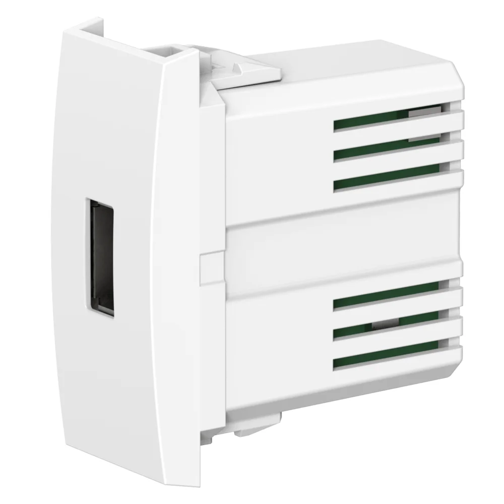 Встраиваемая розетка USB 2.0 тип А CADUCEUS ALING MODE для зарядки 1-го устройства, механизм - изображение 1