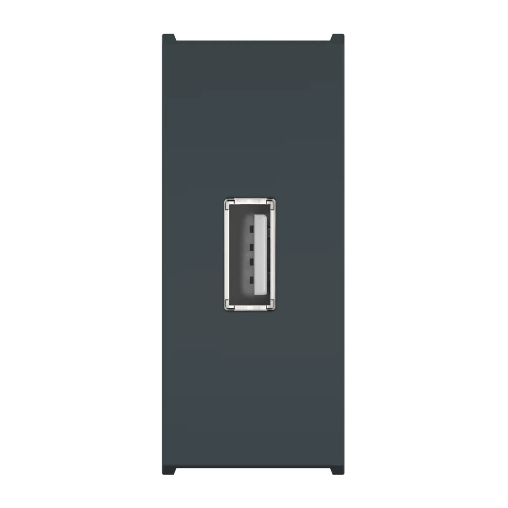 Встраиваемая розетка USB 2.0 тип А CADUCEUS ALING MODE для зарядки 1-го устройства, механизм - миниатюра 3