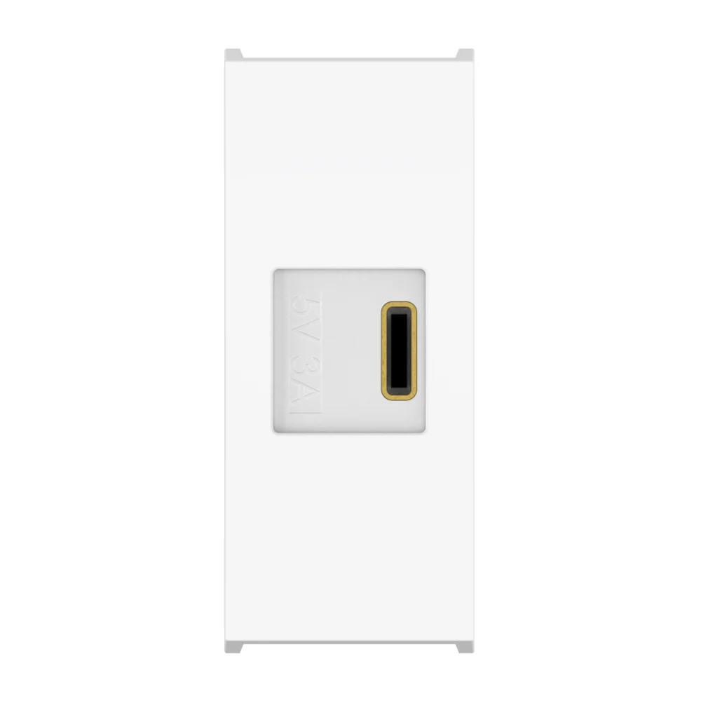 Механизм встраиваемой розетки USB тип C CADUCEUS ALING MODE для зарядки 1-го устройства - миниатюра 2