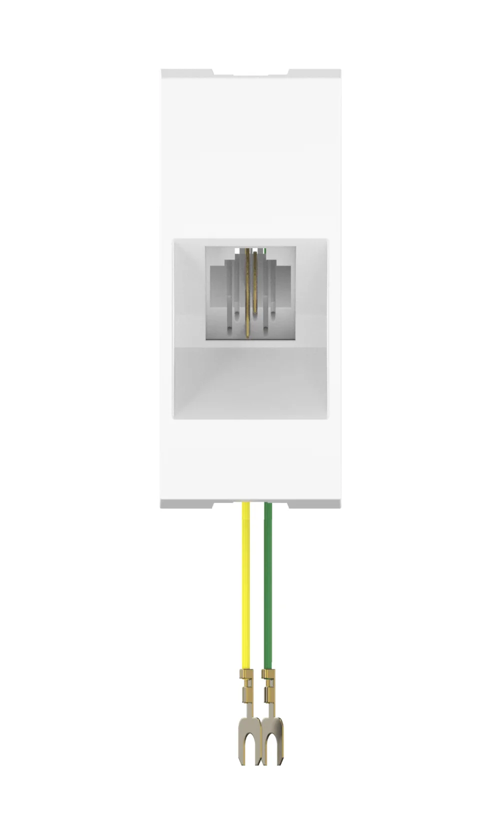 Встраиваемая модульная телефонная розетка CADUCEUS ALING MODE RJ12 6P2C, механизм - миниатюра 2