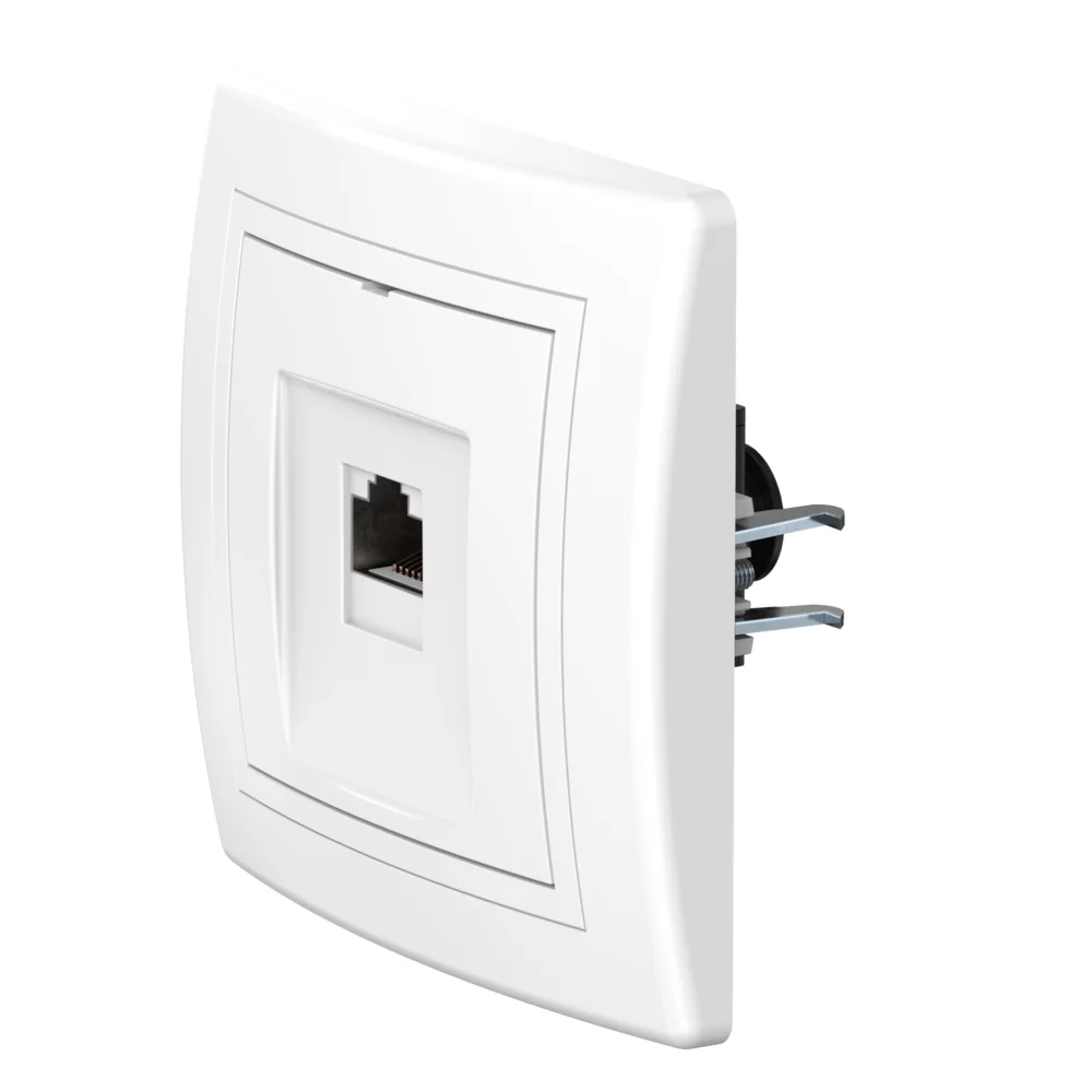 Розетка скрытой установки CADUCEUS ALING PRESTIGE компьютерная с модулем Keystone RJ45 8P8C - изображение 1