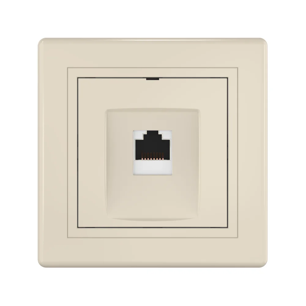 Розетка скрытой установки CADUCEUS ALING PRESTIGE компьютерная с модулем Keystone RJ45 8P8C - миниатюра 4